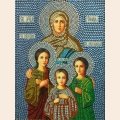 Набор для рисования стразами Преобрана "Святые Вера, Надежда, Любовь и мать их София" 